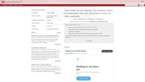 Latest archiveofourown.org screenshot